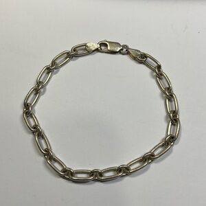 Sterling Silver Italian Chain Links 🔗 Bracelet. 8.5 inches long